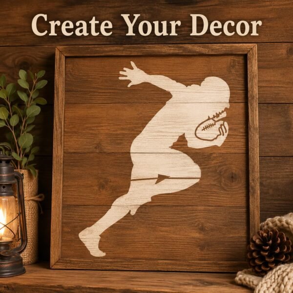 Football Player Stencil 7