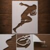 Football Player Stencil 8