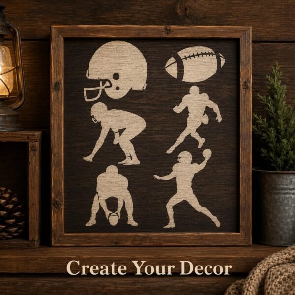 Football Stencil 7