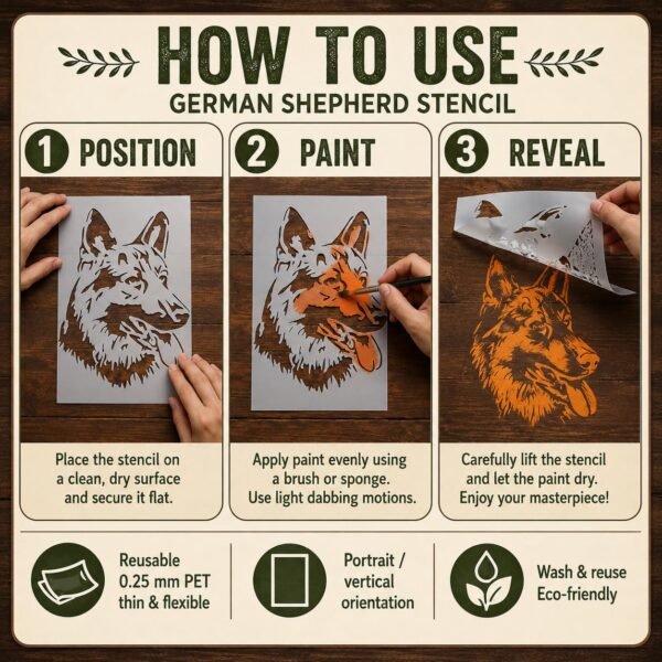 German Shepherd Stencil 4