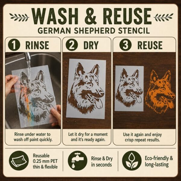 German Shepherd Stencil 6