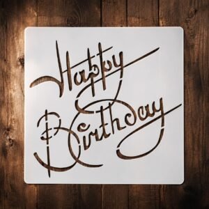 Happy Birthday Stencil