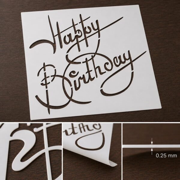 Happy Birthday Stencil 8