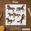 Horses 6pc Stencil 2