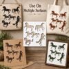 Horses 6pc Stencil 5