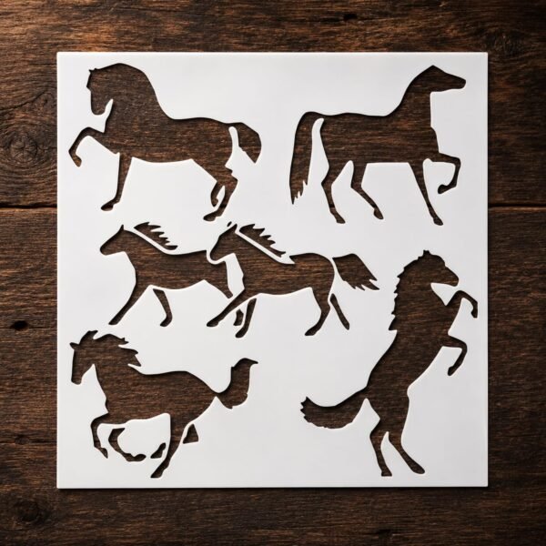 Horses 6pc Stencil
