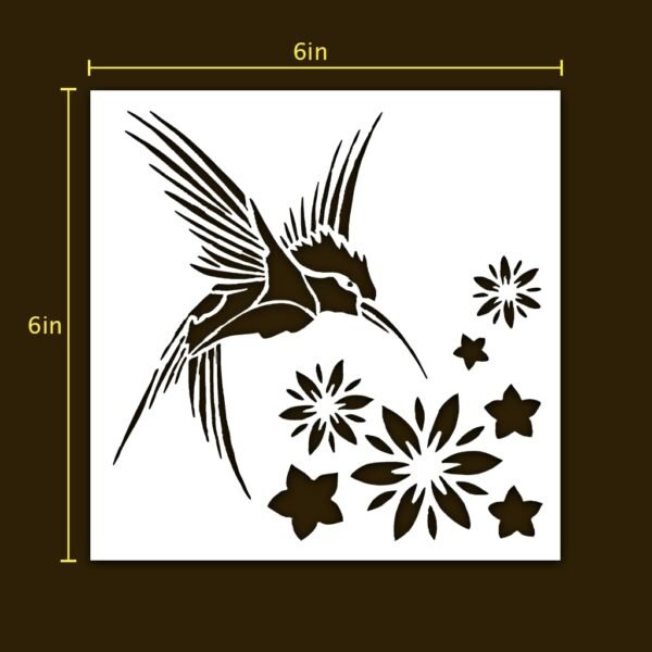 Hummingbird Stencil 3