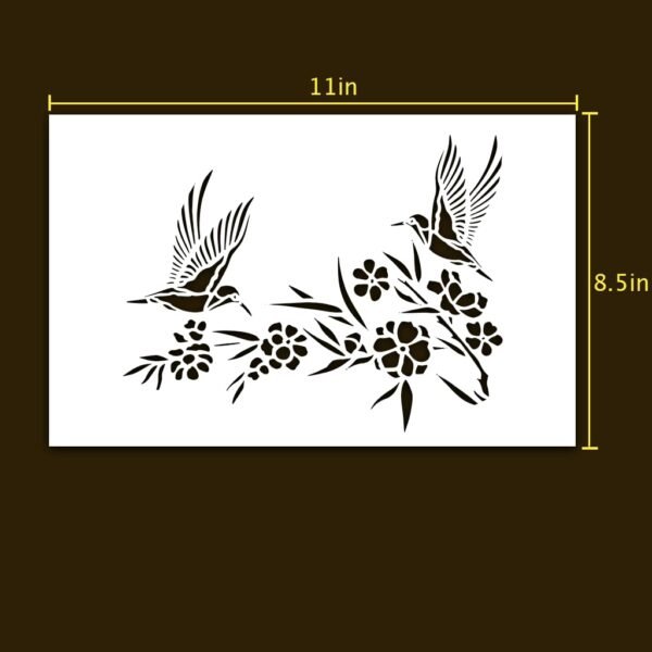 Hummingbird Stencil 4