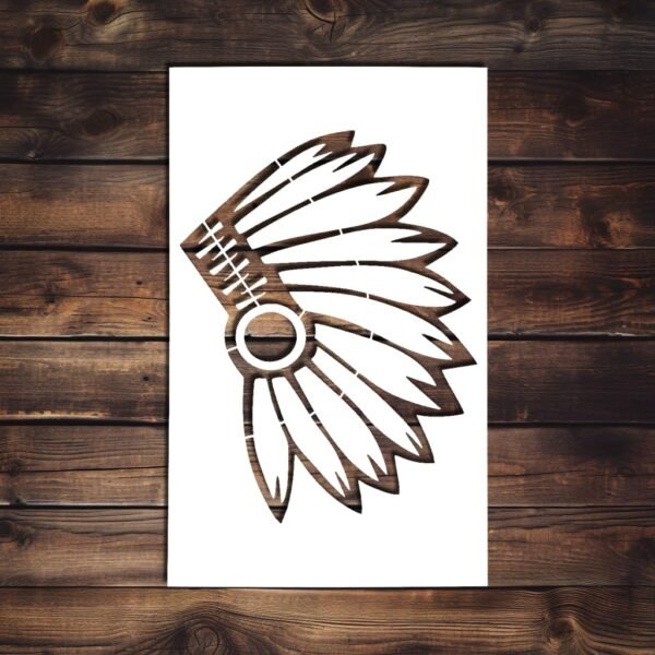 Indian Headdress Stencil
