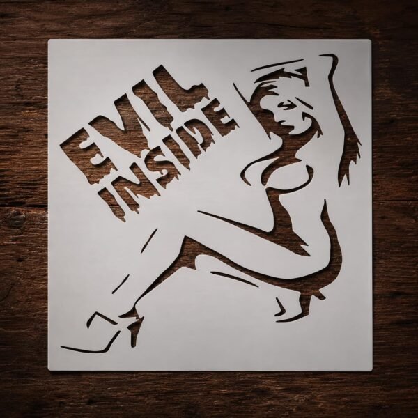 Lady Evil Inside Stencil