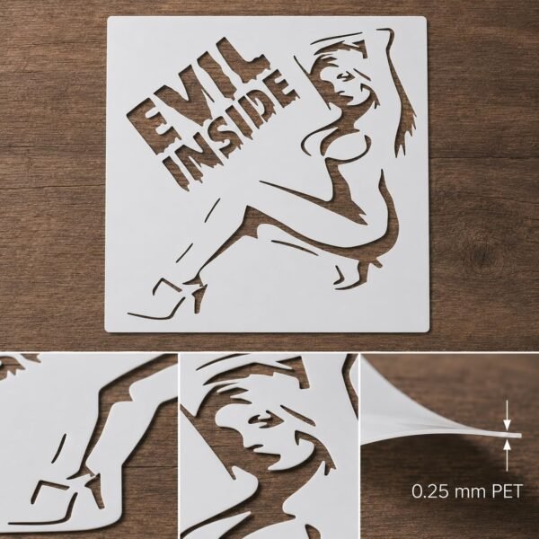 Lady Evil Inside Stencil 8