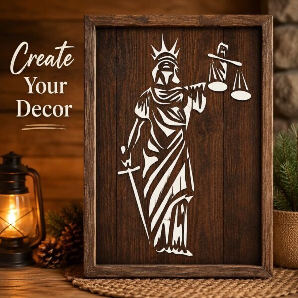 Lady Justice Stencil 7
