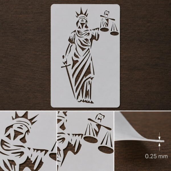 Lady Justice Stencil 8