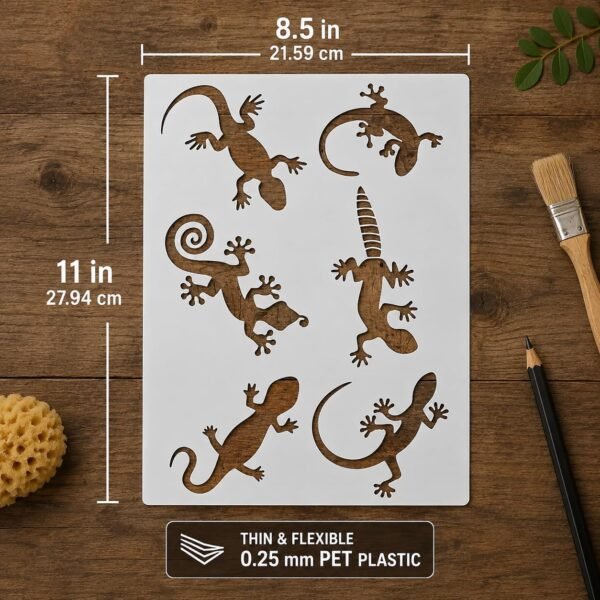 Lizards Stencil 2