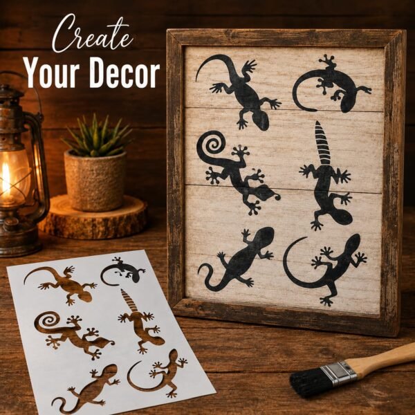 Lizards Stencil 7