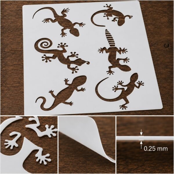 Lizards Stencil 8