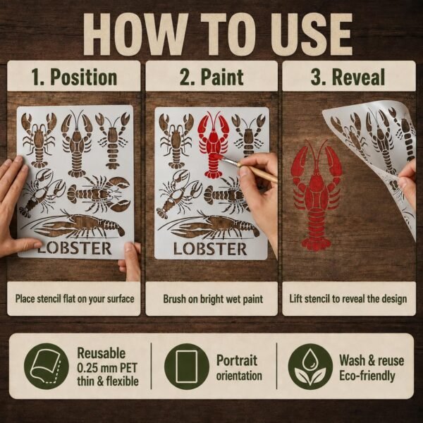 Lobster Stencil 4