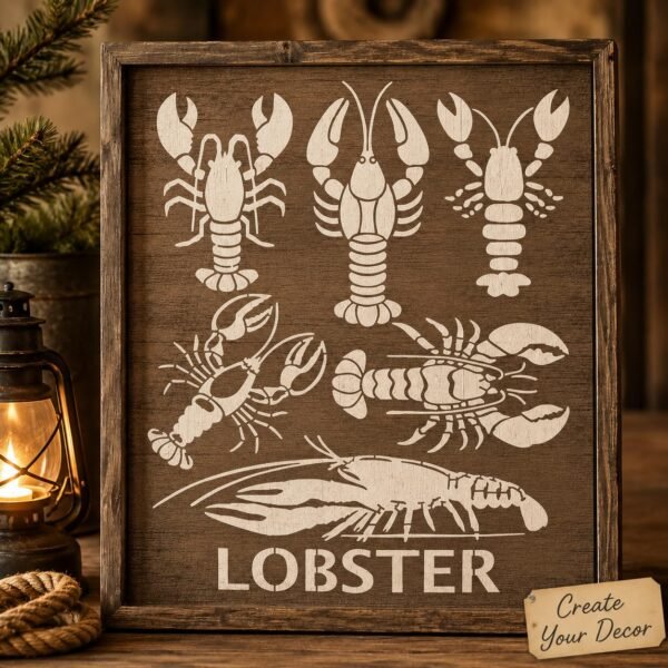 Lobster Stencil 7