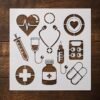 Medical Symbols Stencil