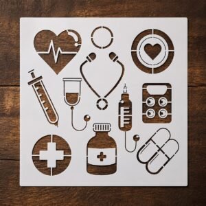 Medical Symbols Stencil