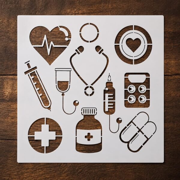 Medical Symbols Stencil