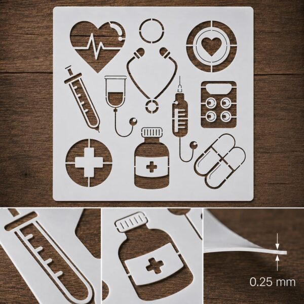 Medical Symbols Stencil 8