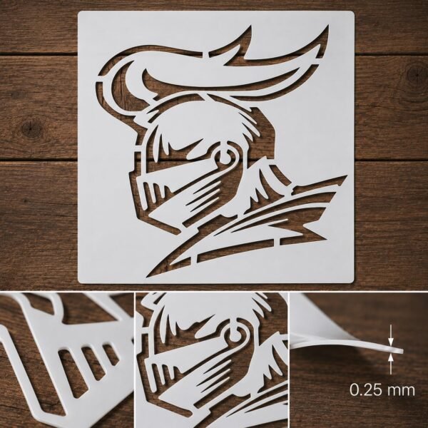 Medieval Knight Stencil 8