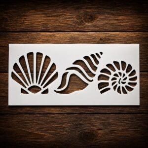 Mermaid Shell Stencil