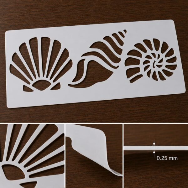 Mermaid Shell Stencil 8