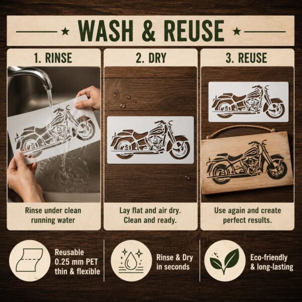 Motorcycle Stencil 6