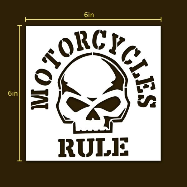 Motorcycles Skull Stencil 2