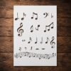 Musical Notes Stencil