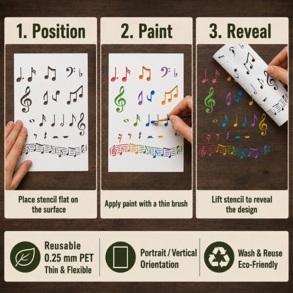 Musical Notes Stencil 4