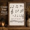 Musical Notes Stencil 7