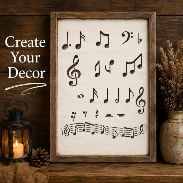 Musical Notes Stencil 7