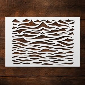 Ocean Waves Stencil