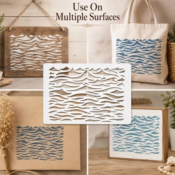 Ocean Waves Stencil 5
