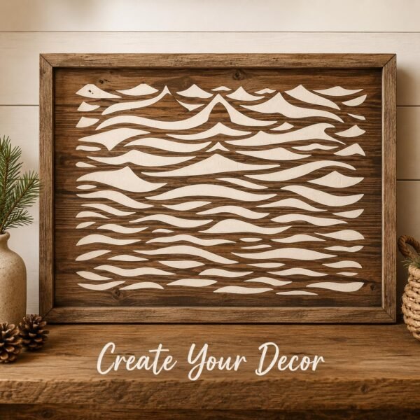 Ocean Waves Stencil 7
