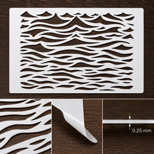 Ocean Waves Stencil 8