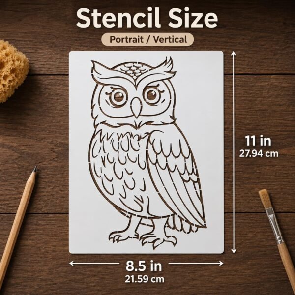 Owl 1 pc Stencil 2