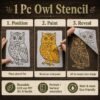 Owl 1 pc Stencil 4