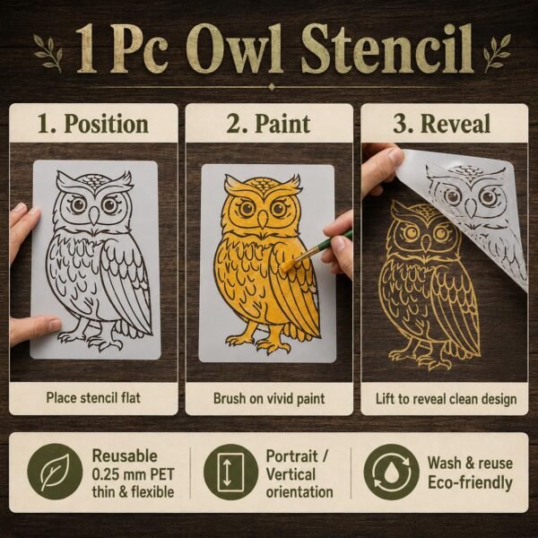 Owl 1 pc Stencil 4