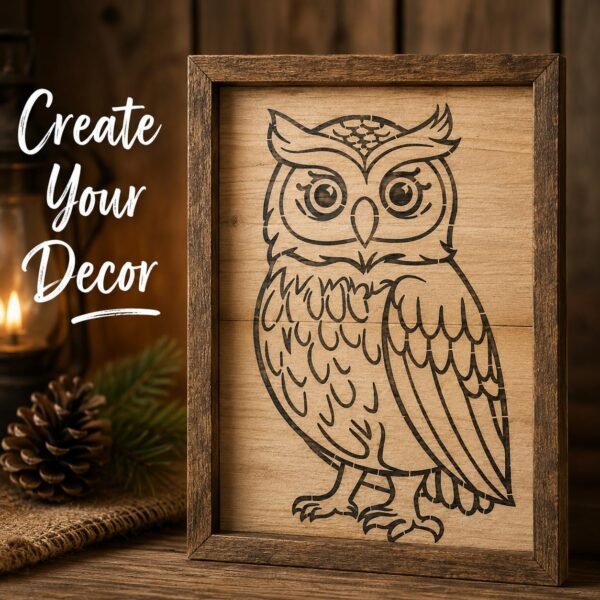 Owl 1 pc Stencil 7