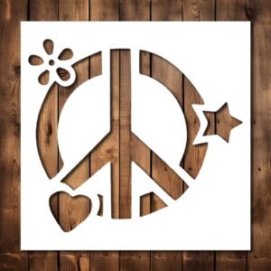 Peace and Love Stencil
