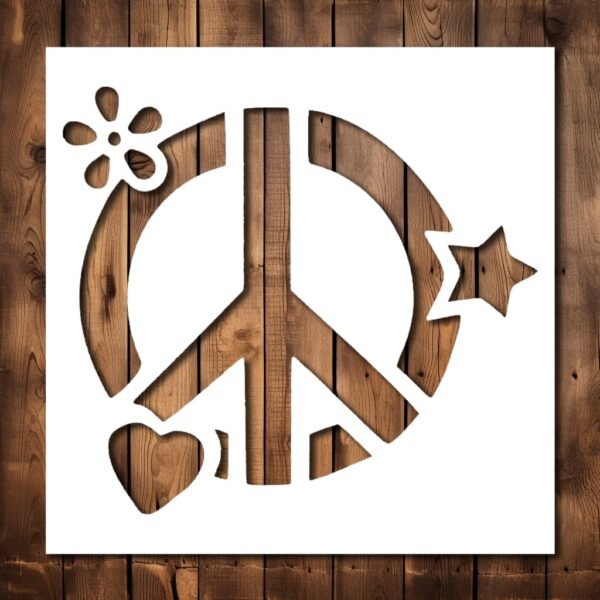 Peace and Love Stencil