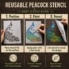 Peacock Stencil 4