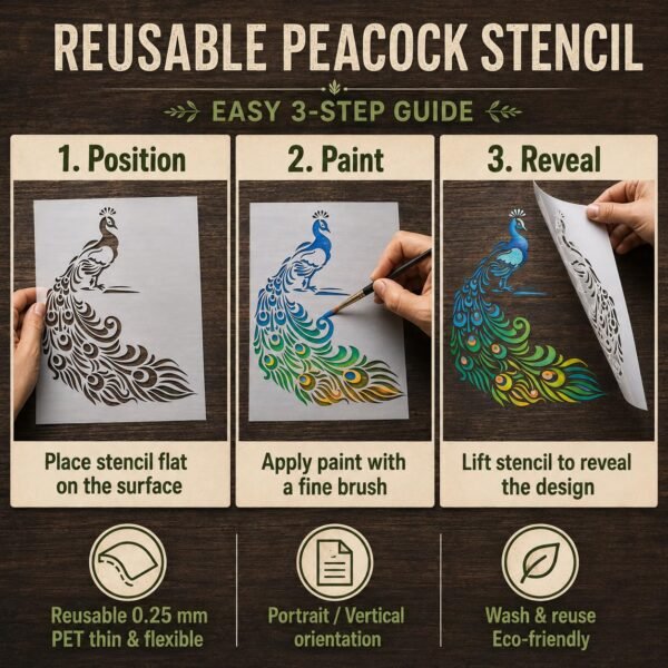 Peacock Stencil 4