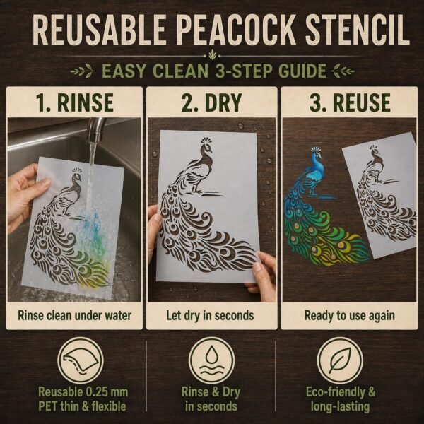 Peacock Stencil 6