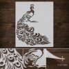 Peacock Stencil 8
