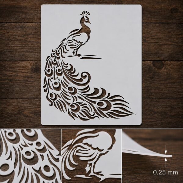 Peacock Stencil 8